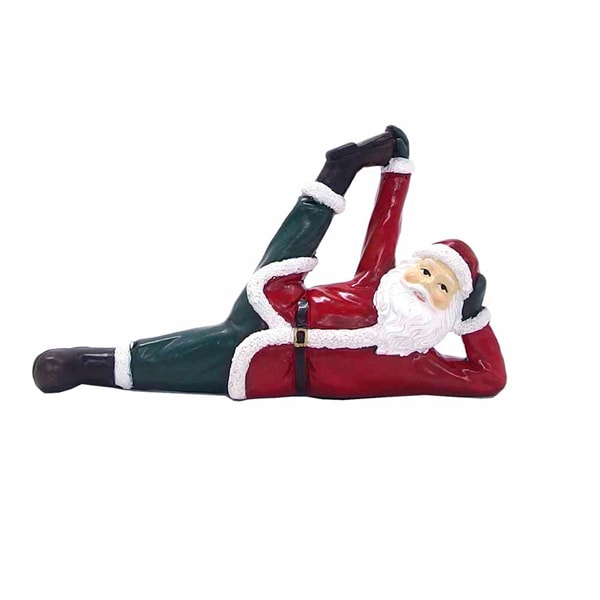 YOGA サンタ|横向きの脚上げのポーズ_0