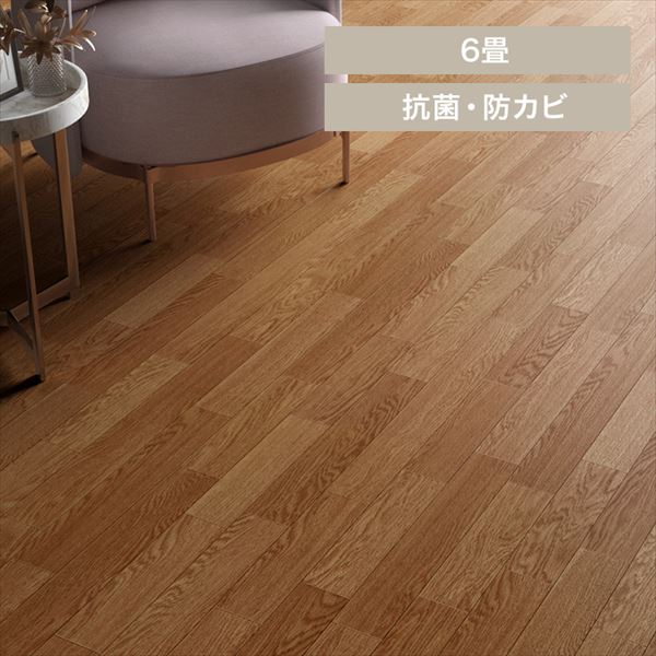 クッションフロア E1032 江戸間6畳用/オーク(ブラウン)_0