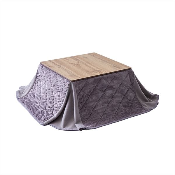 こたつ 68×68㎝ 正方形 省スペース 天板：ヴィンテージ調×布団：ブラウン セット品】 こたつ 68×68㎝ 正方形 省スペース 天板：木目調