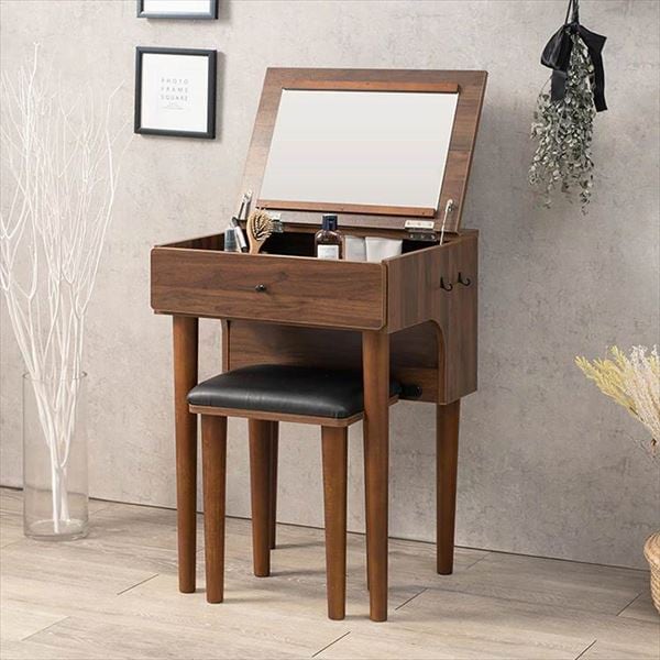 ドレッサー|幅50cm|ダークブラウン_0