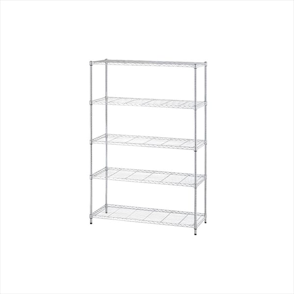 幅120cm】シンプルメタルラック（ポール直径25mm・棚板5枚） SMR-1218J