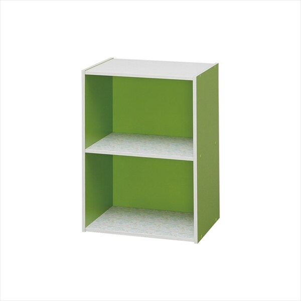 2列　カラーボックス（グリーン）単品　５段　緑 　２ カラーボックス 2段 CX-2 ナチュラル K227878 │【公式】SIMPLE STYLE