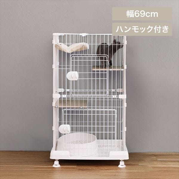 アイリスオーヤマ ミニキャットケージ ハンモック付き マットホワイト Amazon.co.jp: アイリスオーヤマ マットホワイト 猫 2段ホワイト