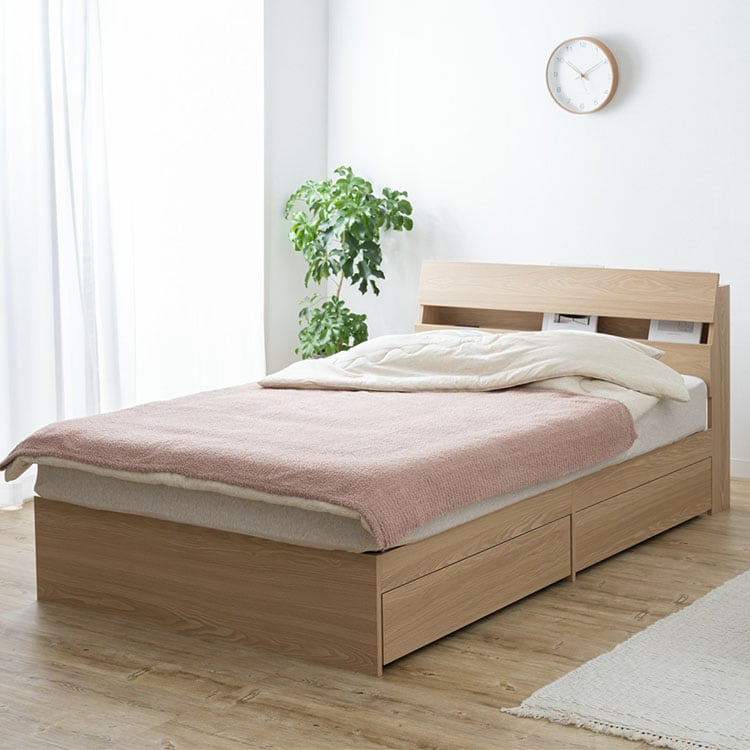 IKEA】マルム ダブルベット送料込（収納ボックス2個&スノコ&マットレス