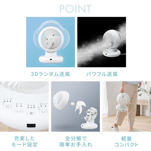 ACボール型サーキュレーター PCF-BC15TEC-W ホワイト 207032F