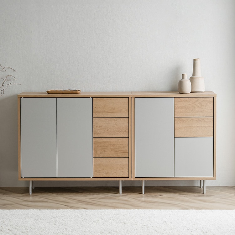 木製 脚付き 食器棚