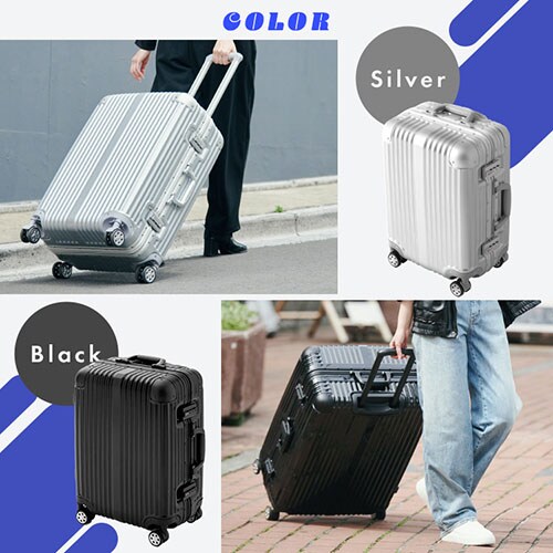 アルミスーツケース 機内持ち込みOK 79L Mサイズ ブラック_5