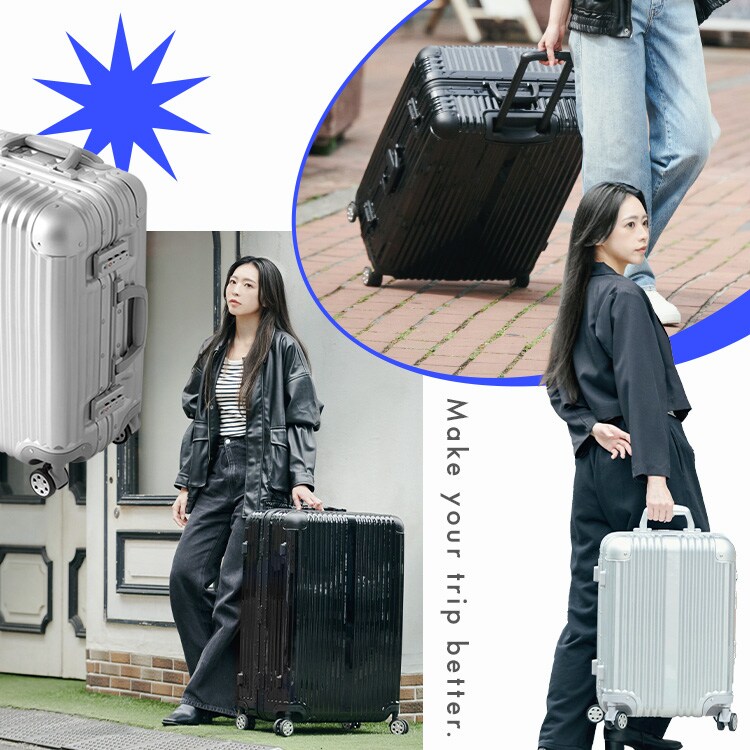 アルミスーツケース|機内持ち込みOK|Lサイズ|ブラック_3