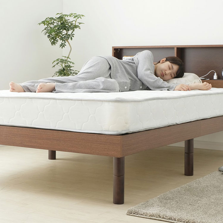 圧縮ロールボンネルコイルマットレス ダブル ブラック【プラザセレクト