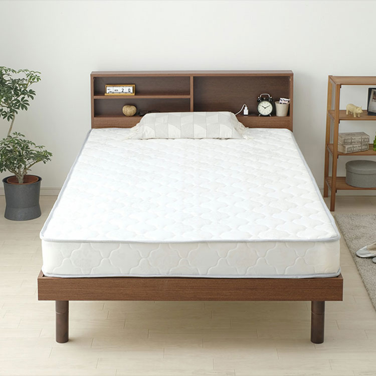圧縮ロールボンネルコイルマットレス ダブル ブラック【プラザセレクト