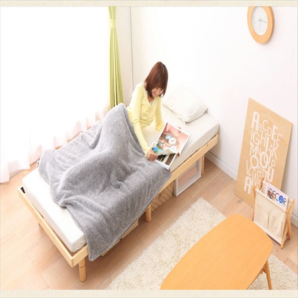 4段階高さ調整すのこベッド|セミダブル|ブラウン_11