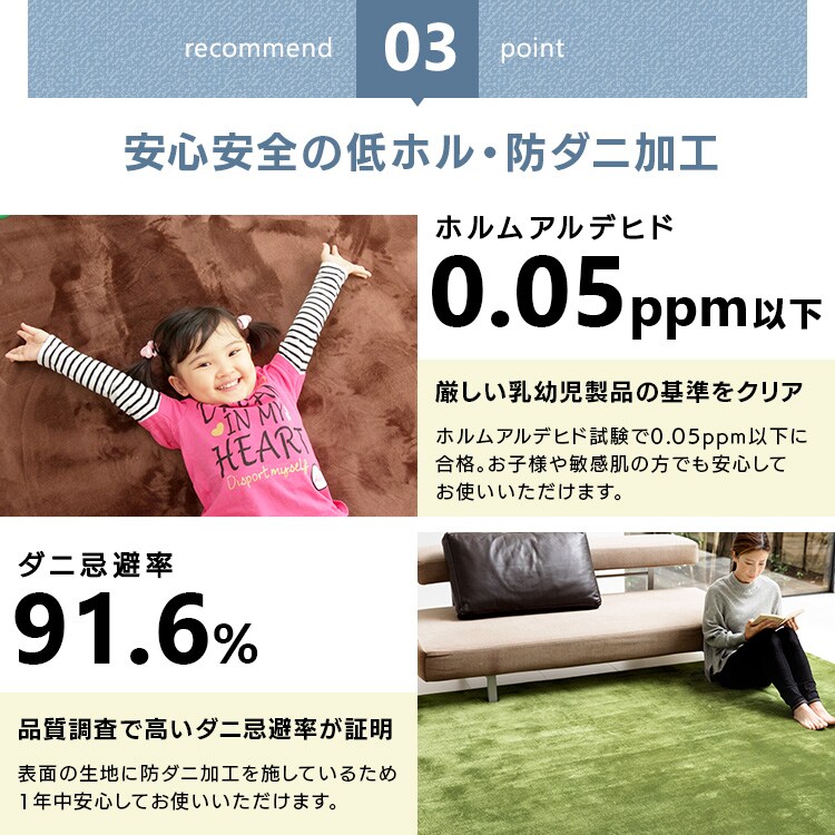 高反発ラグ 200×250cm グリーン【プラザセレクト】 7184753 │【公式
