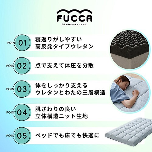 Fucca ӂƂ񉮂}bgX O[ 12cm N2407M12D-GY _u_4