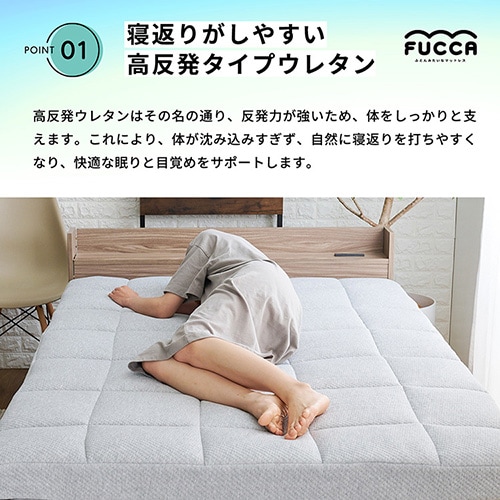 Fucca ӂƂ񉮂}bgX O[ 18cm N2407M18SD-GY Z~_u_5
