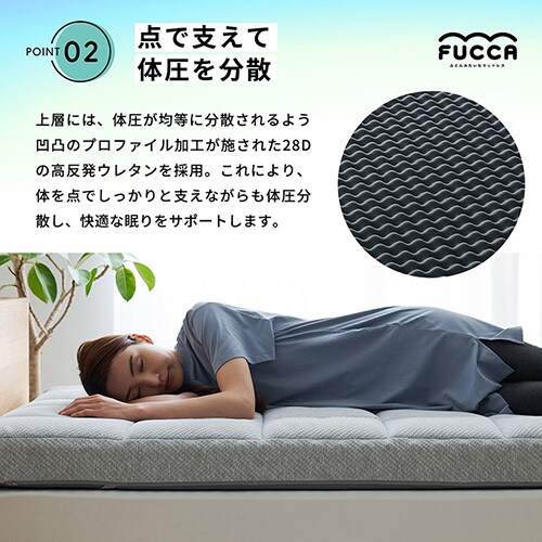 Fucca ӂƂ񉮂}bgX O[ 18cm N2407M18SD-GY Z~_u_6