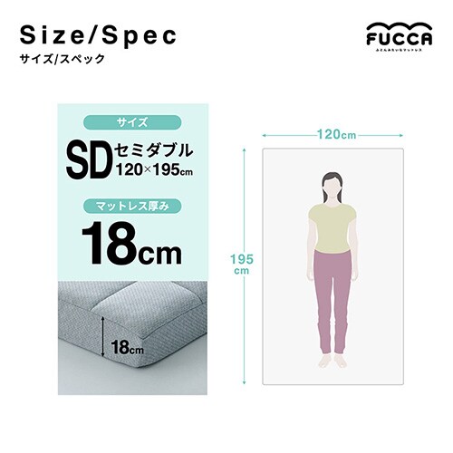 Fucca ӂƂ񉮂}bgX O[ 18cm N2407M18SD-GY Z~_u_18