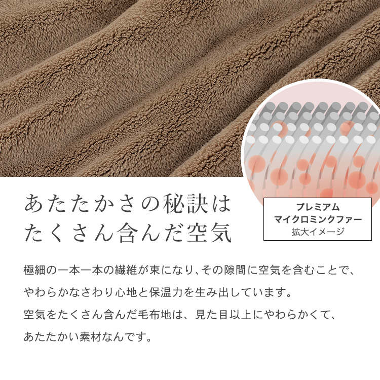 湿度を調節するプレミアムミンクファー厚手毛布|ダブル|アッシュピンク_8