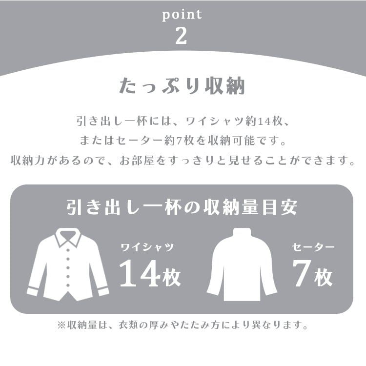 KDファブリックチェスト|4段|グレー_4