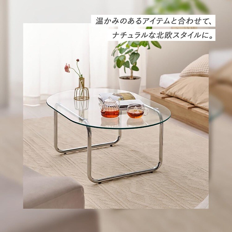 グロッシーガラステーブル|90×60cm_7