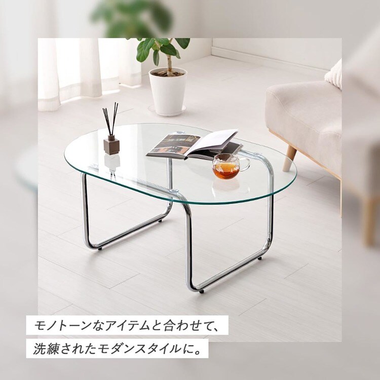 グロッシーガラステーブル|90×60cm_8