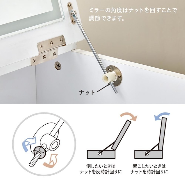 ドレッサー|幅50cm|ダークブラウン_8