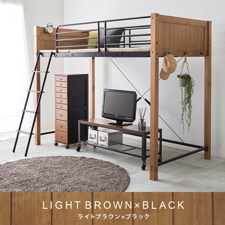 ロフトベッド MB-5158 ナチュラル/ホワイト_16