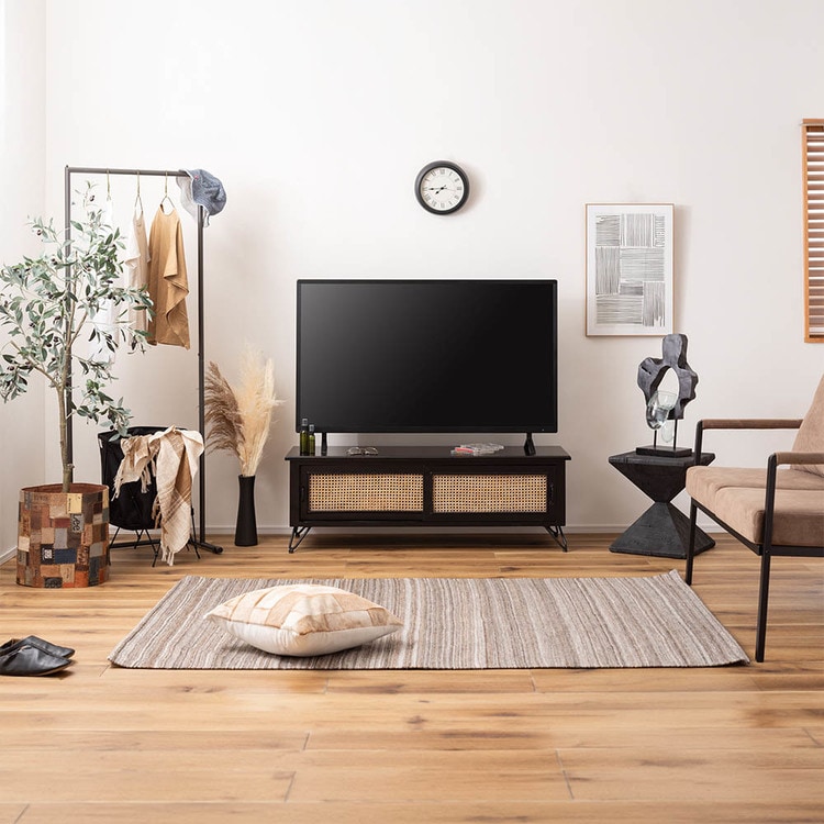 TVボード ブラック PM-335BK 幅120cm_7