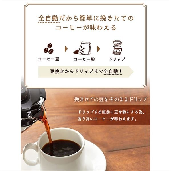 全自動コーヒーメーカー BLIAC-A600-B ブラック H514662