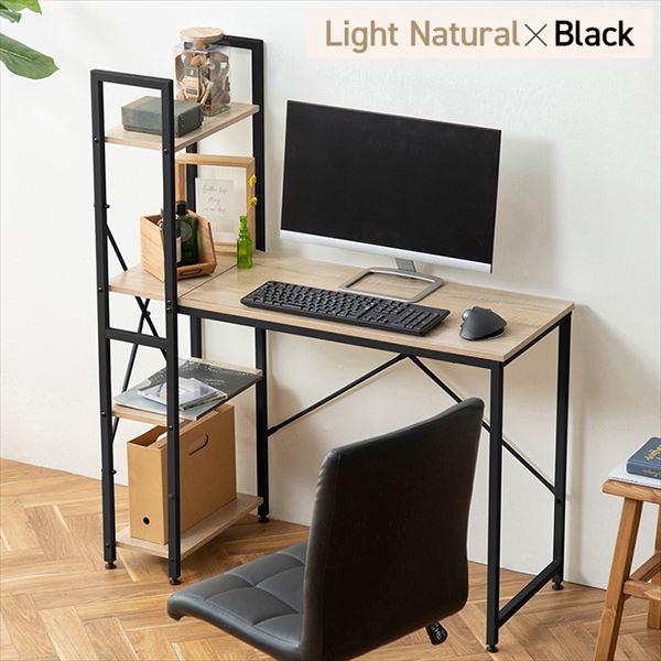 ラック付きデスク|幅100cm|ライトナチュラル/ホワイト_16