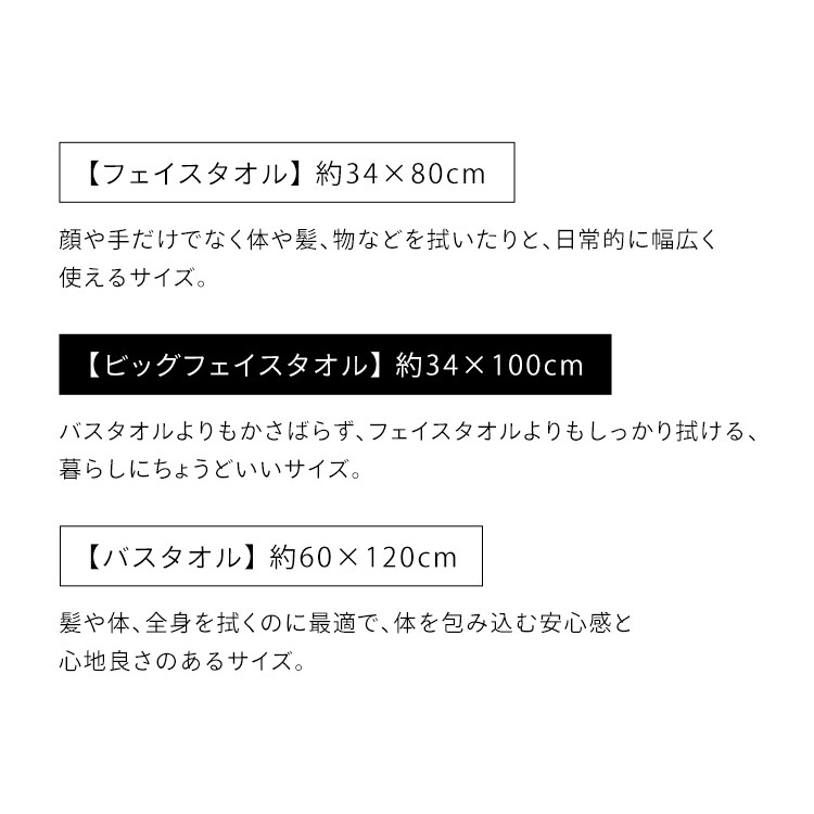デイリービッグフェイスタオル|4枚セット|ホワイト_13