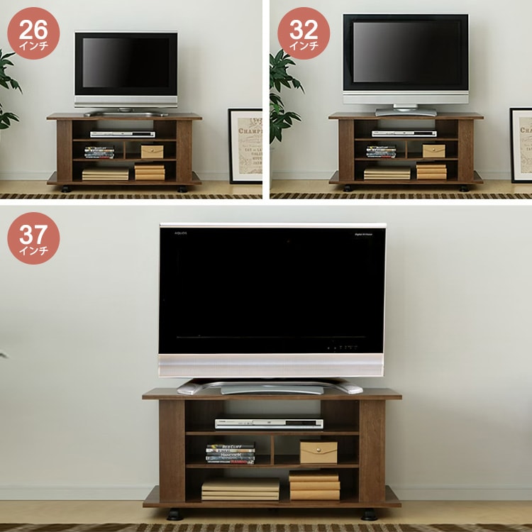 キャスター付きテレビ台 100cm│OAB-100 全4色_10