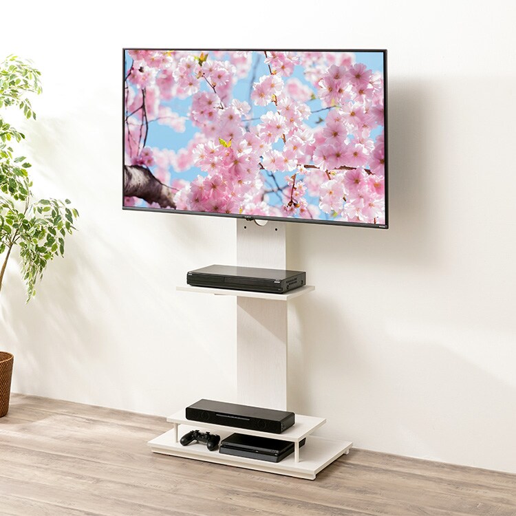 スタンドテレビ台 UTS-W75 ブラック K283142 │【公式】Simple Style アイリスオーヤマの家具・インテリアブランド
