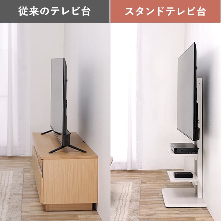 コーナー用 テレビ台 43型対応 幅100cm 組立簡単 工具不要