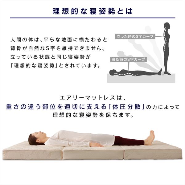 エアリープレミアムマットレス HGB120-S 厚さ12㎝シングル エアリープレミアムマットレス HGB120-S 厚さ12㎝シングル