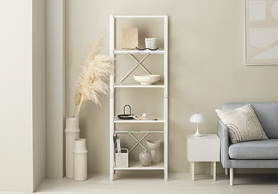 �g�ݗ��ĊȒP �A���X�`�[�����b�N 56cm 5�i �z���C�g