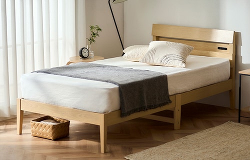 すのこベッド デザイン宮棚付き